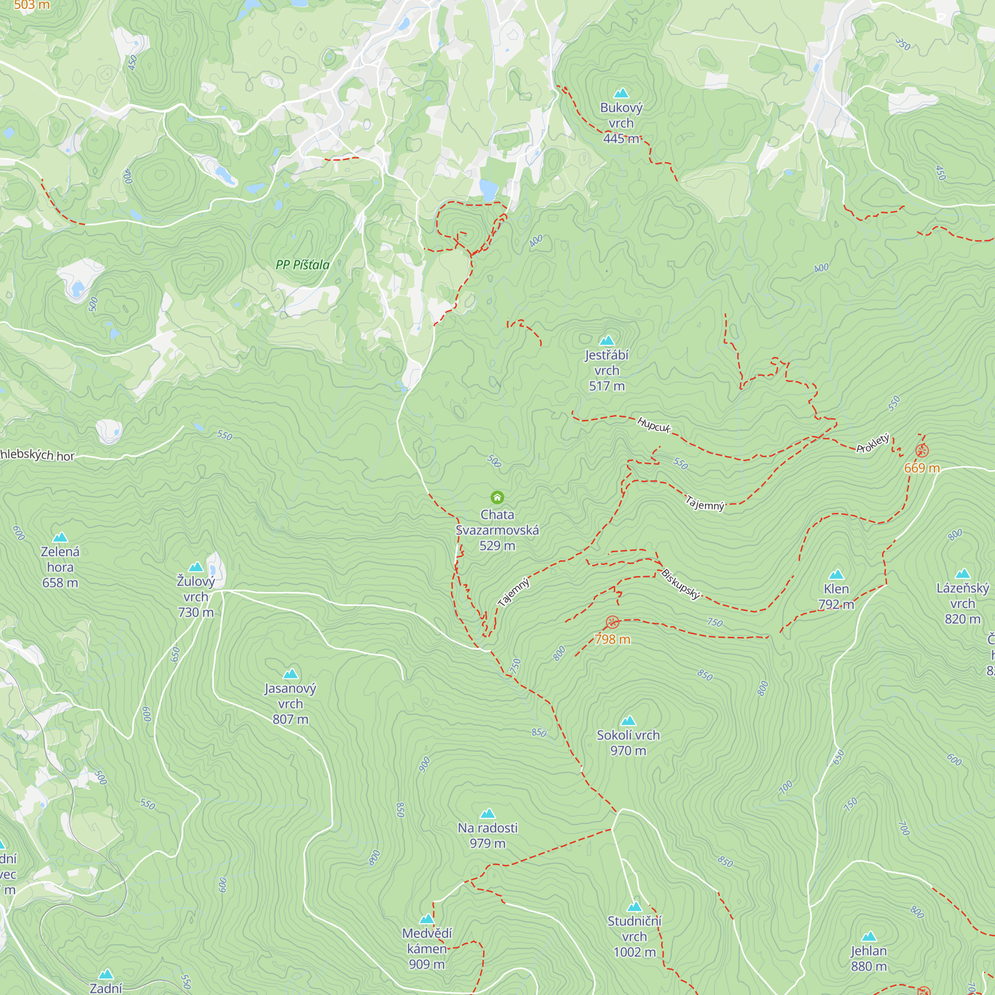 Chata Svazarmovská map