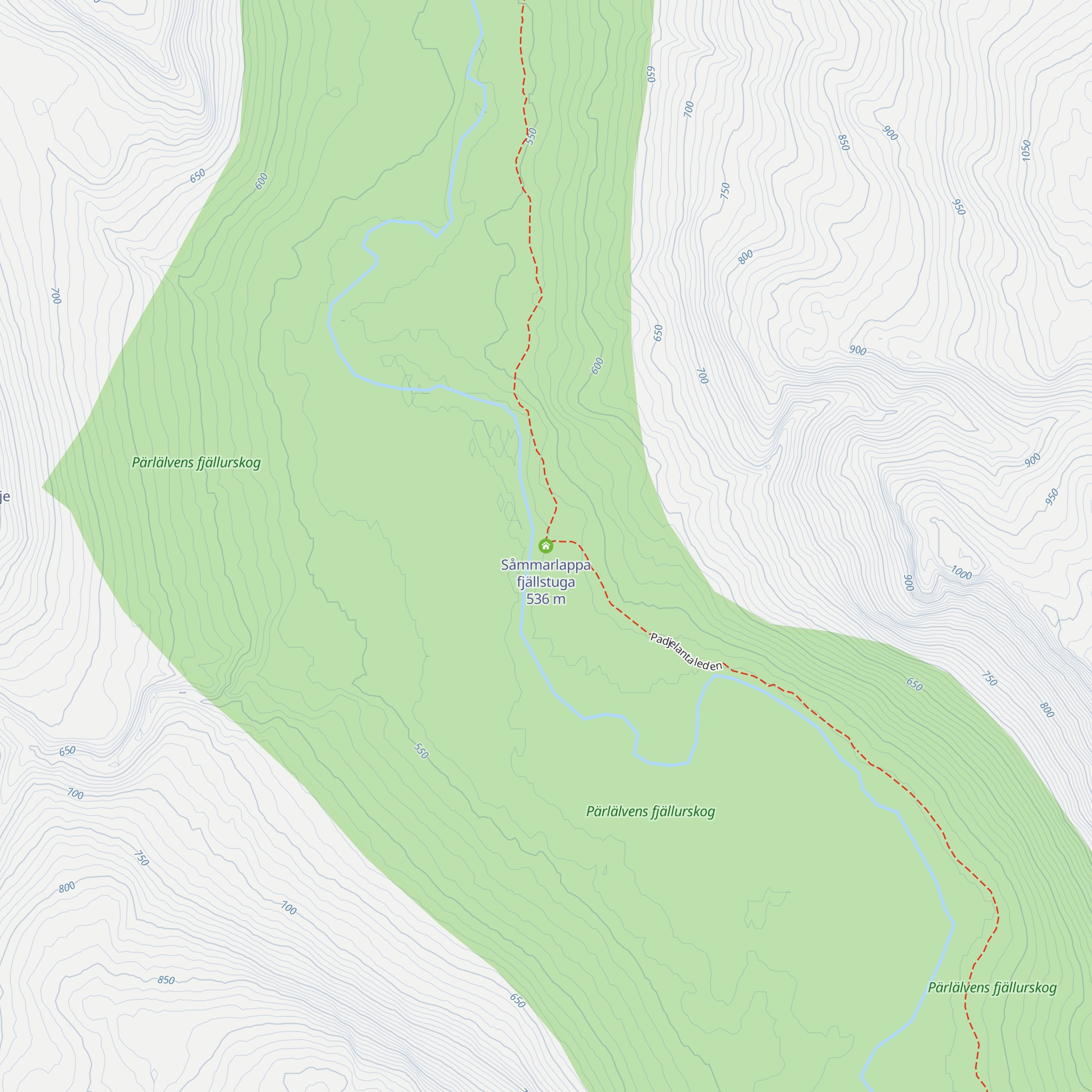Såmmarlappa fjällstuga map