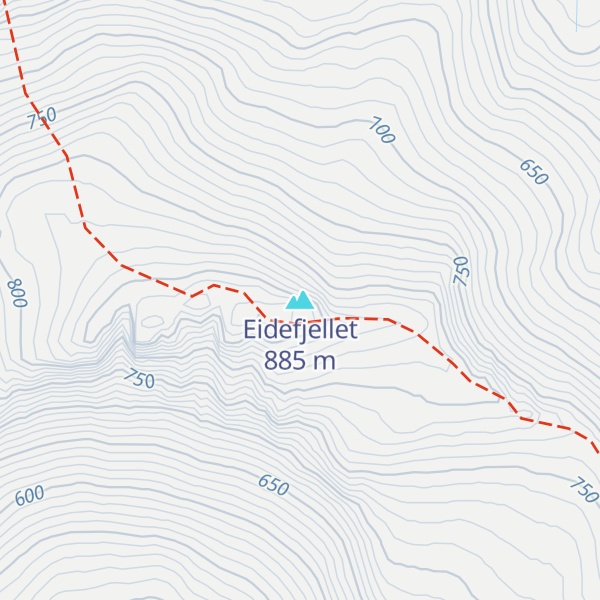 Map of Eidefjellet