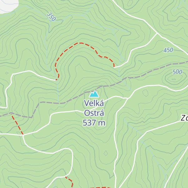 Map of Velká Ostrá