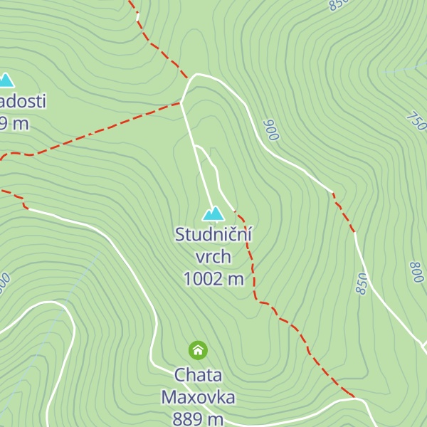 Map of Studniční vrch