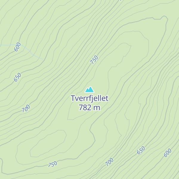 Map of Tverrfjellet