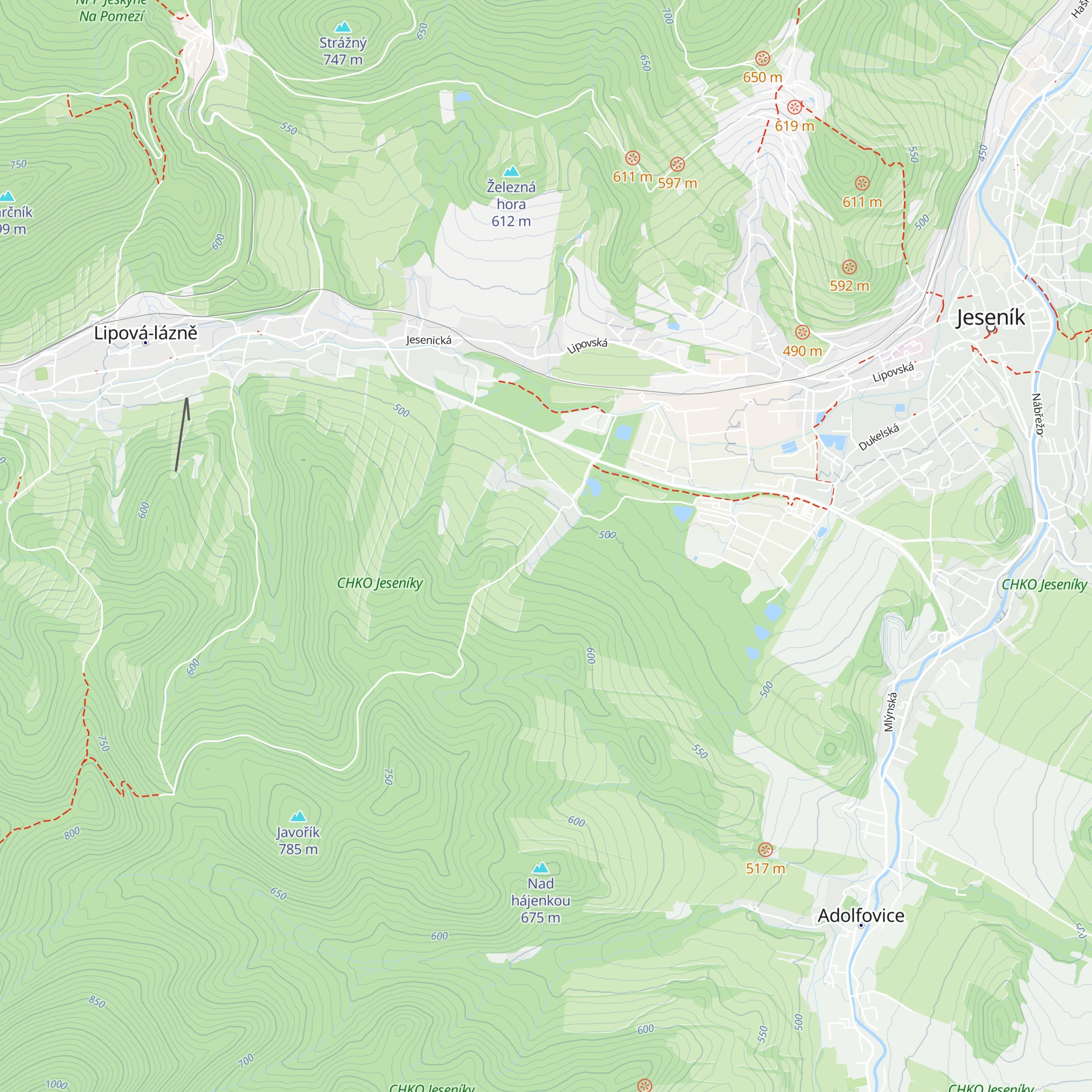 Chata Jesanka map