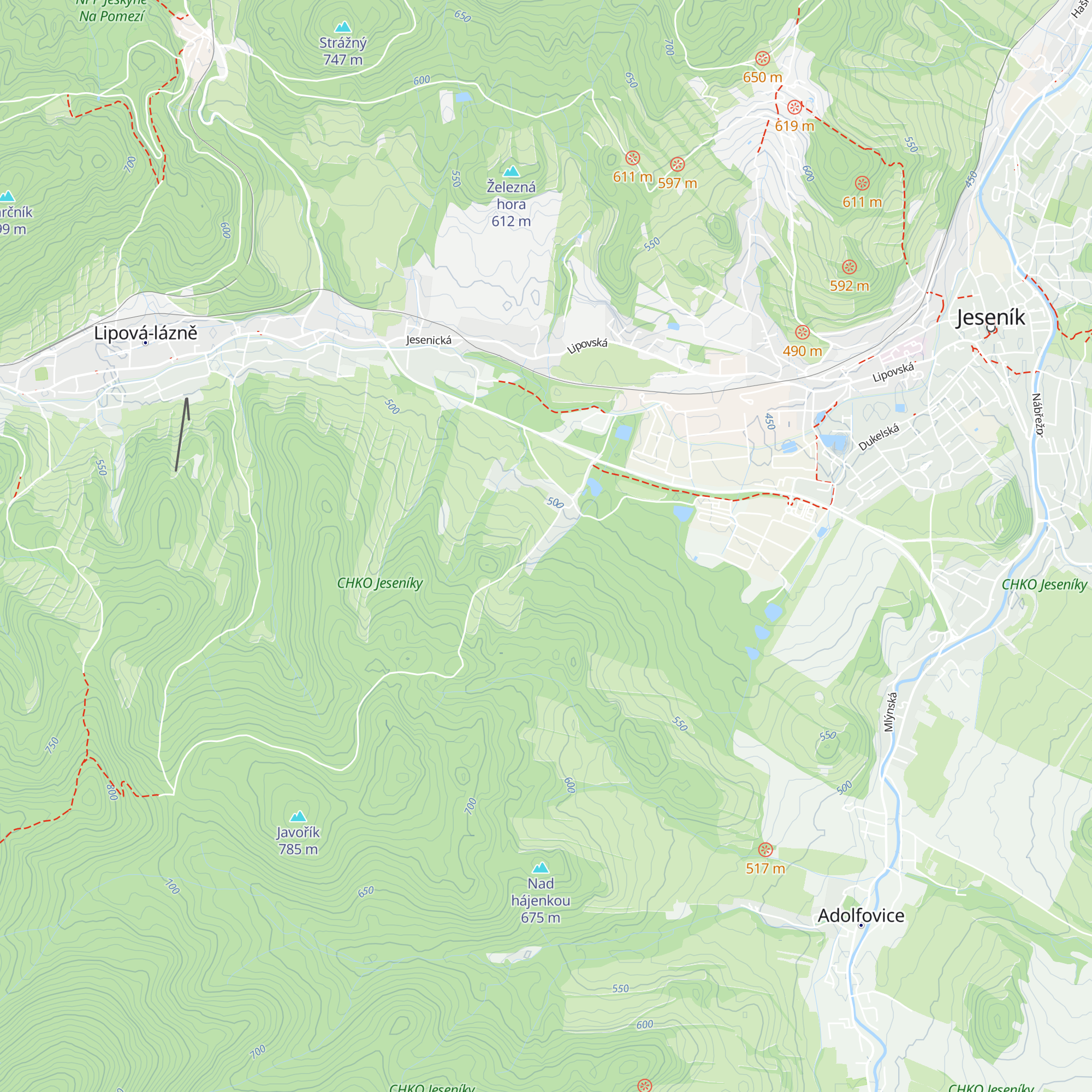 Chata Jesanka map