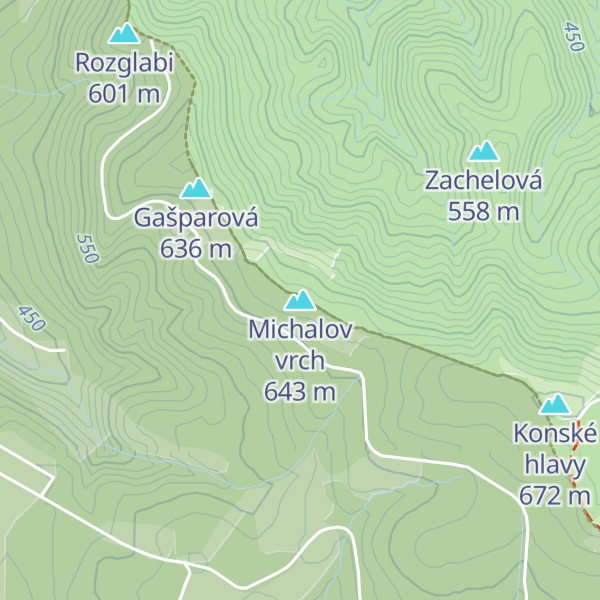 Map of Michalov vrch