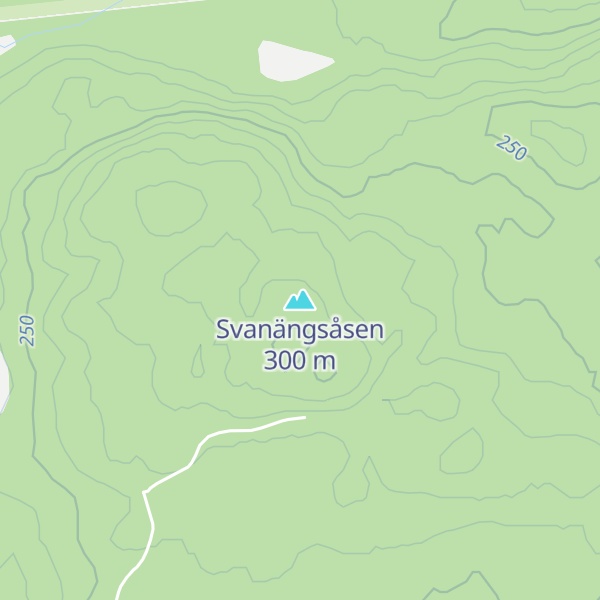 Map of Svanängsåsen