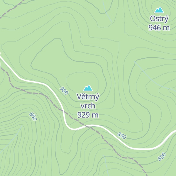 Map of Větrný vrch