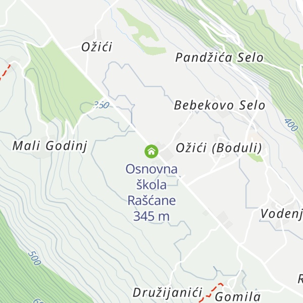 Map of Osnovna škola Rašćane