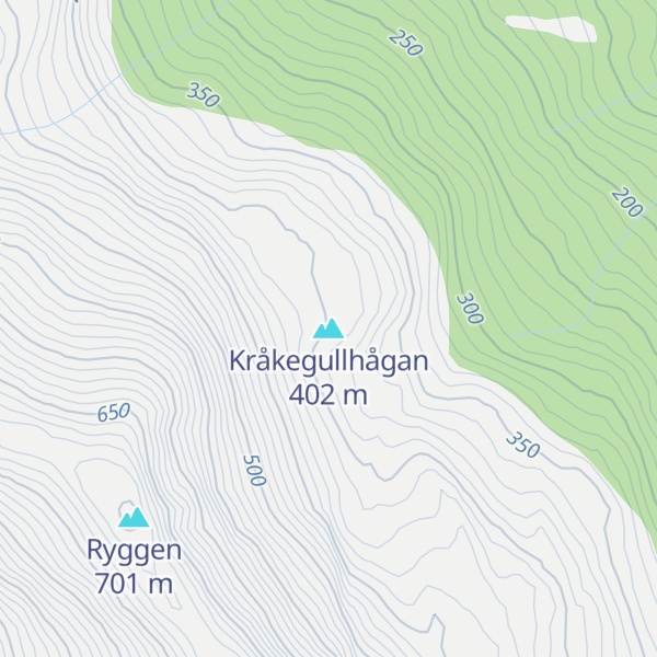 Map of Kråkegullhågan