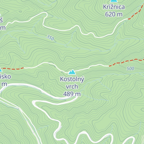 Map of Kostolný vrch