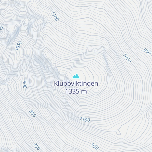 Map of Klubbviktinden