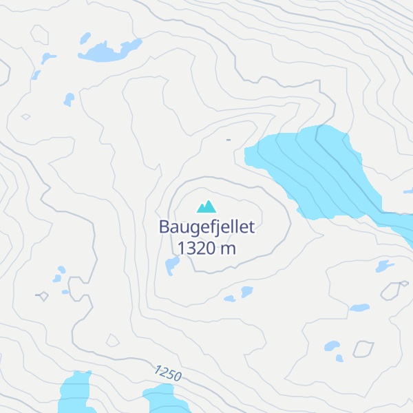 Map of Baugefjellet