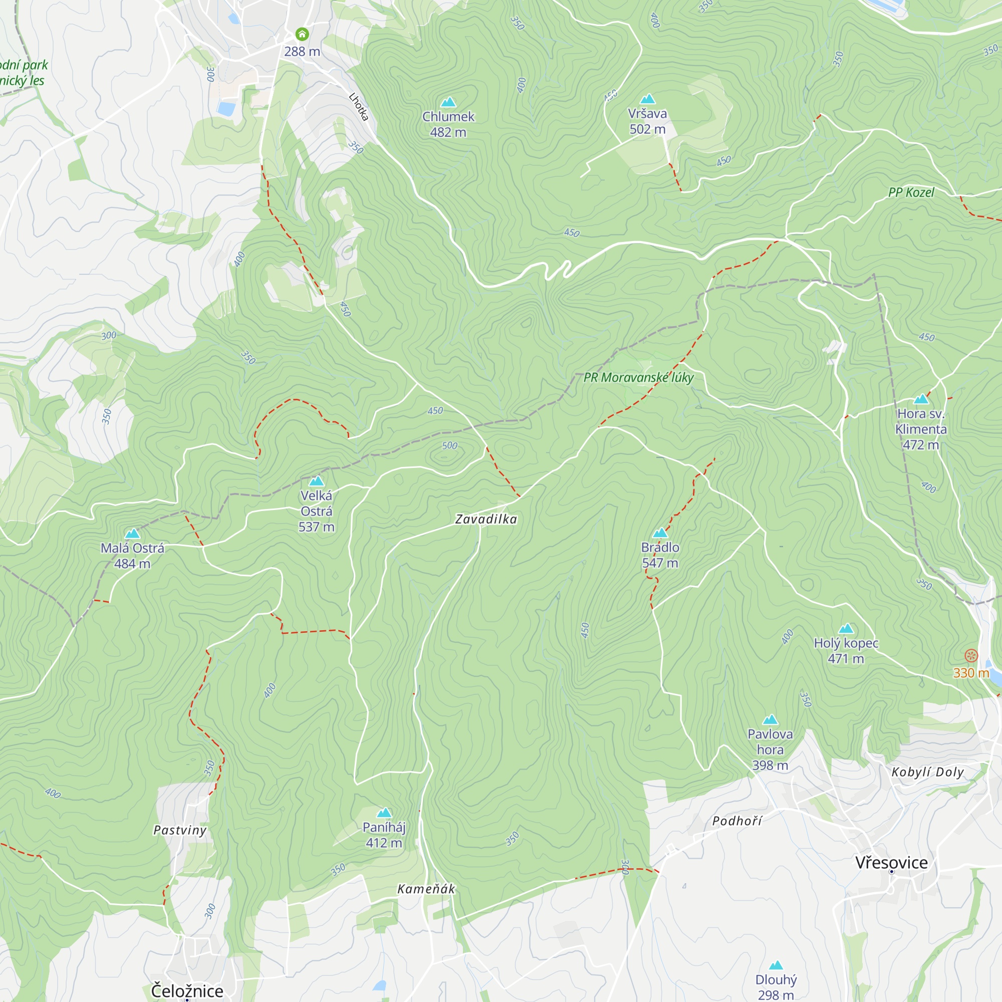 Chata Ahoj map