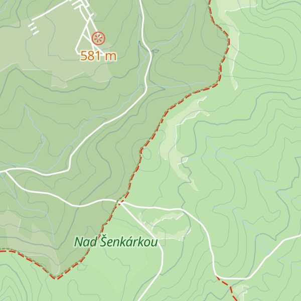 Map of Tri kamenné kopce