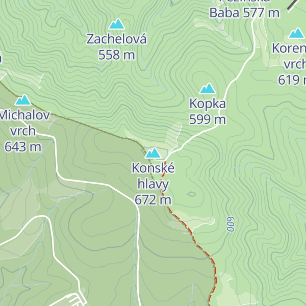 Map of Konské hlavy