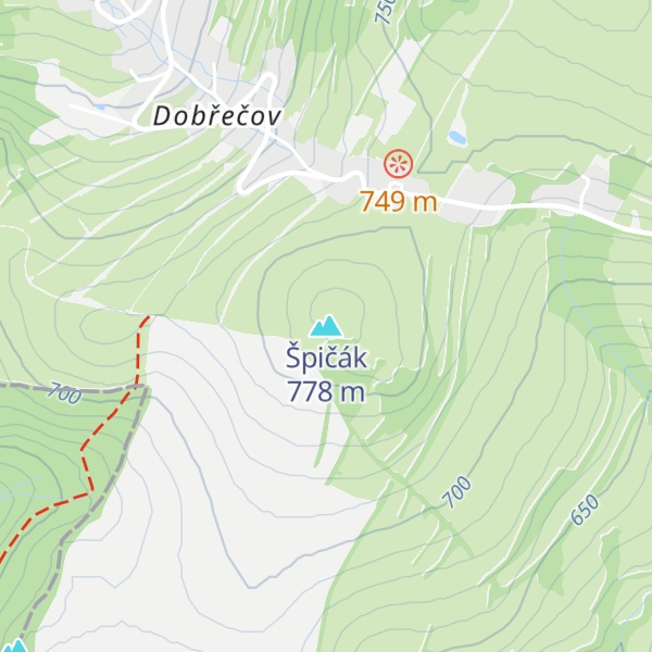Map of Špičák