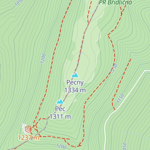 Map of Pecny
