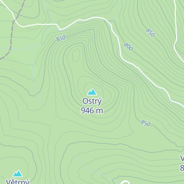 Map of Ostrý