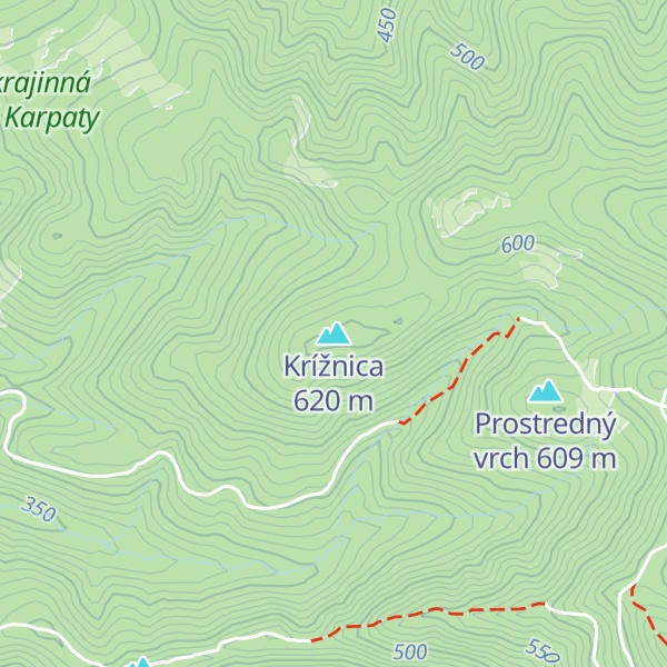 Map of Krížnica