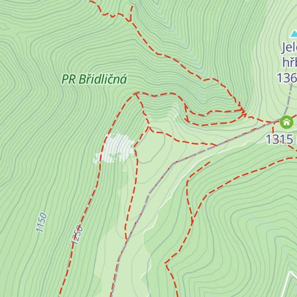 Map of Břidličná hora