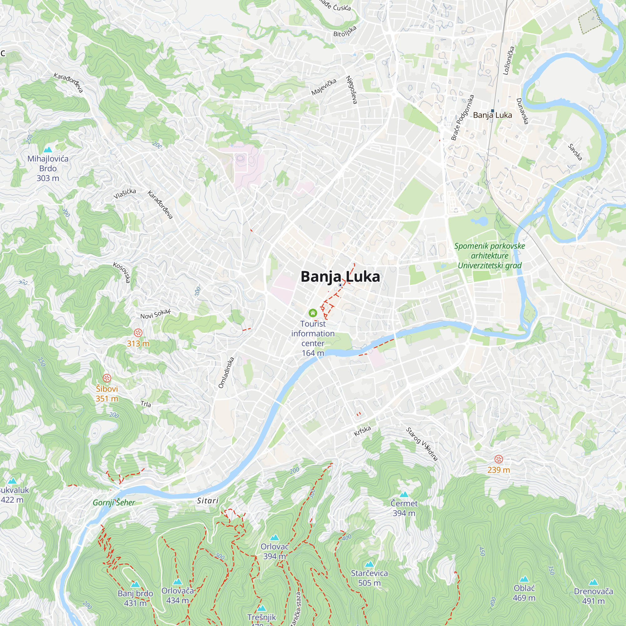 Tourist information center map