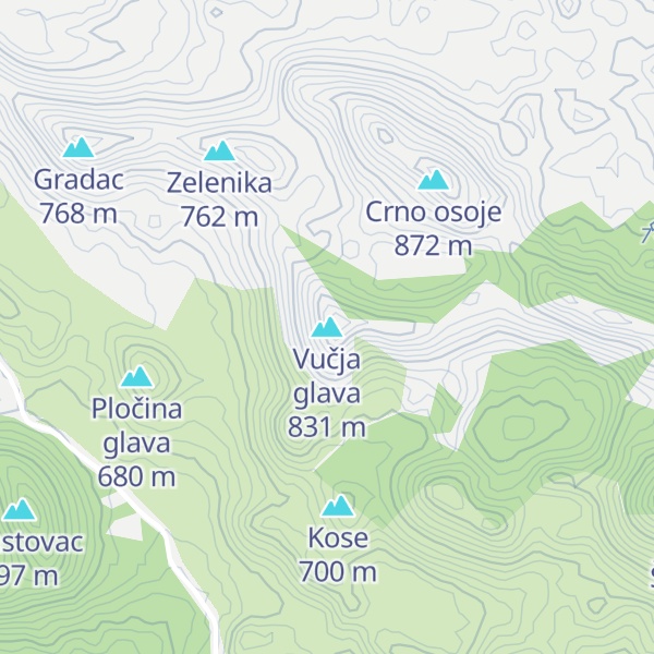 Map of Vučja glava