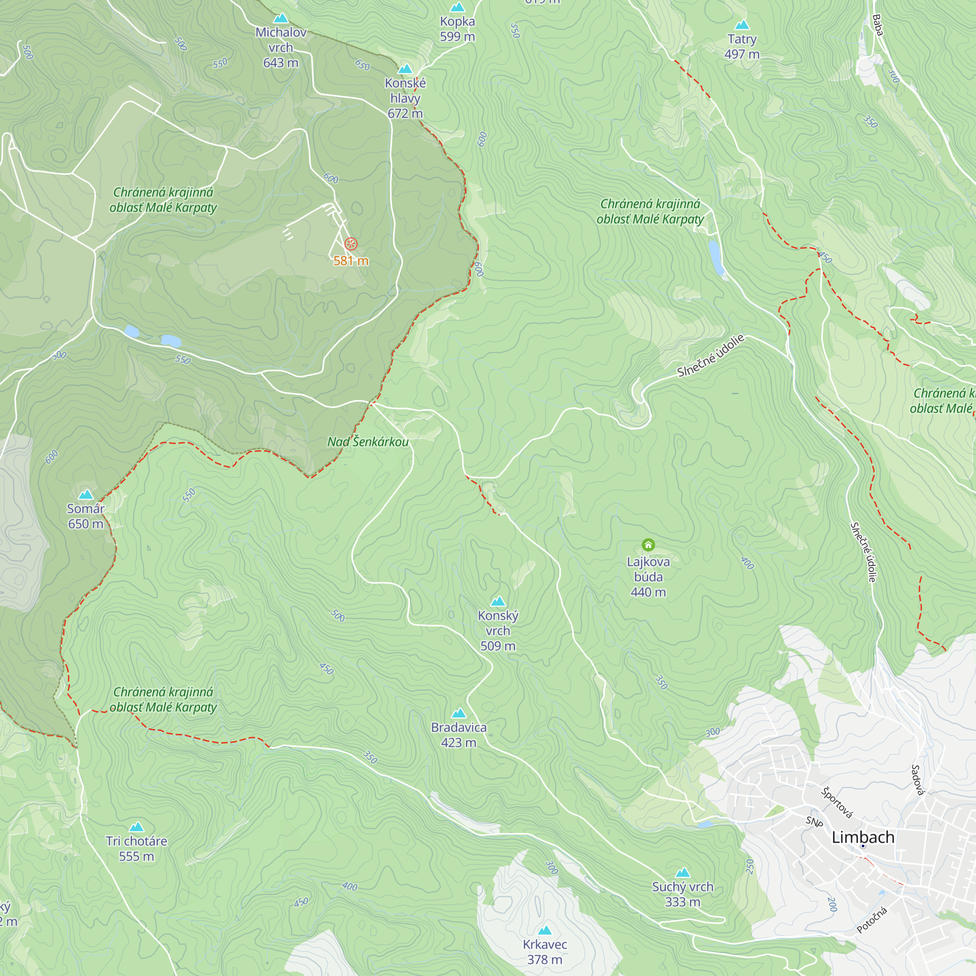 Šenkárka map