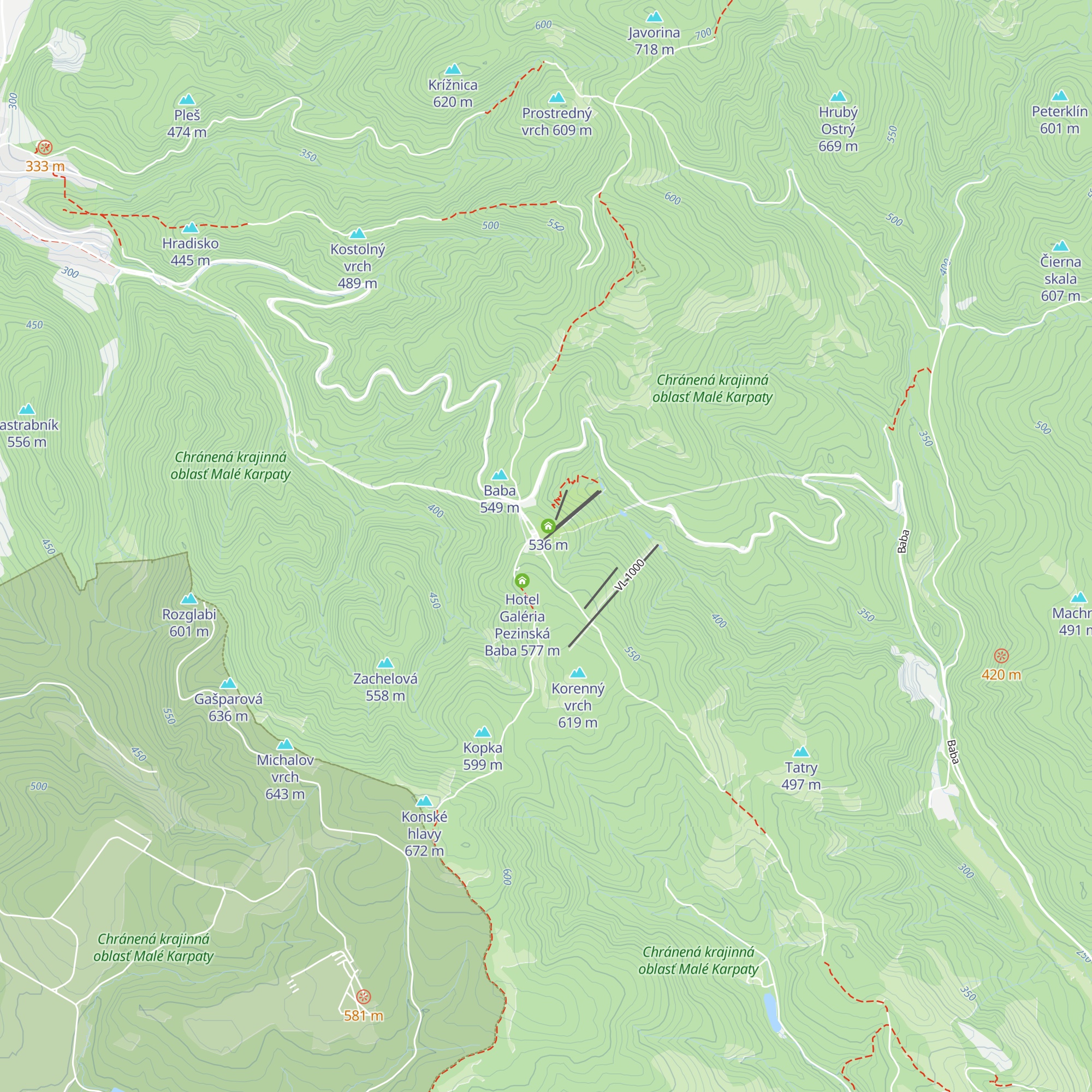 Chata EBA map