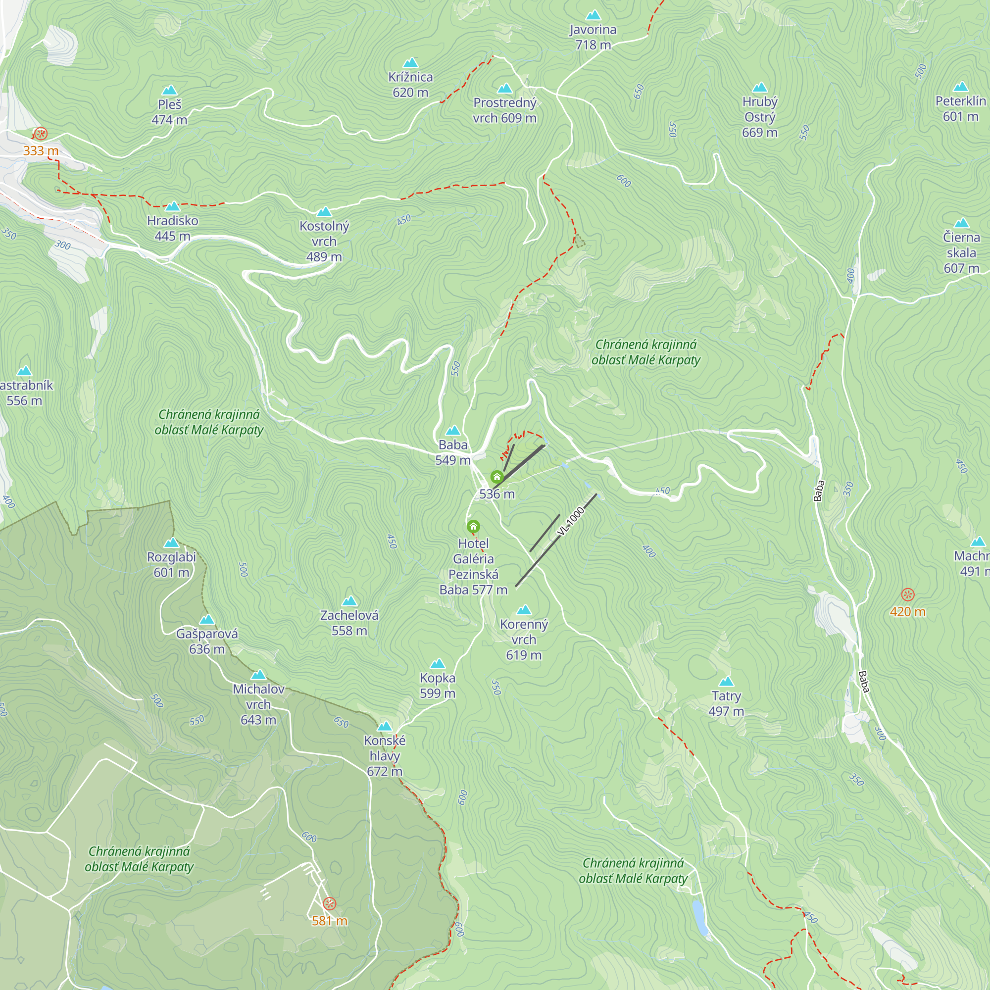 Chata EBA map