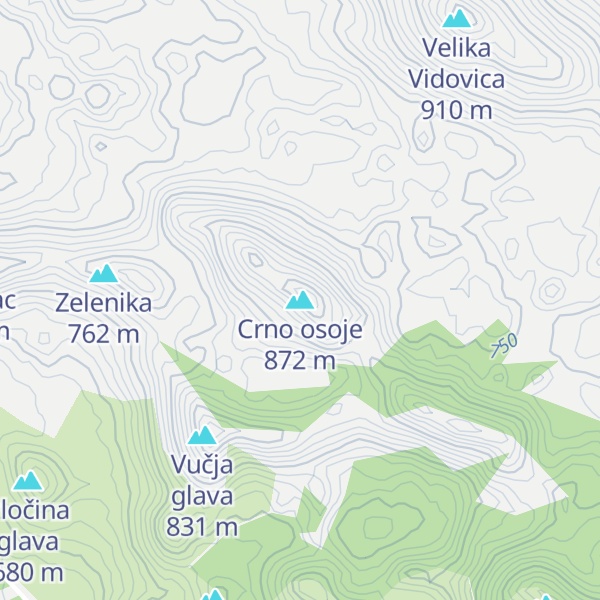 Map of Crno osoje