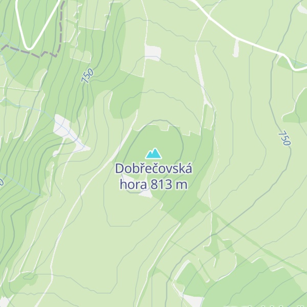 Map of Dobřečovská hora