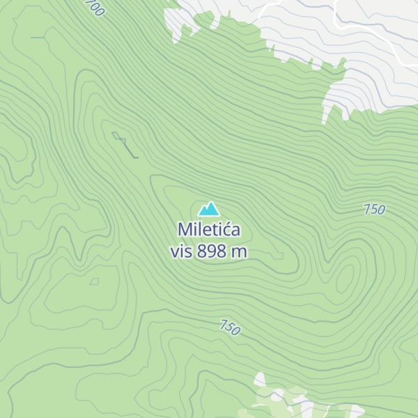 Map of Miletića vis