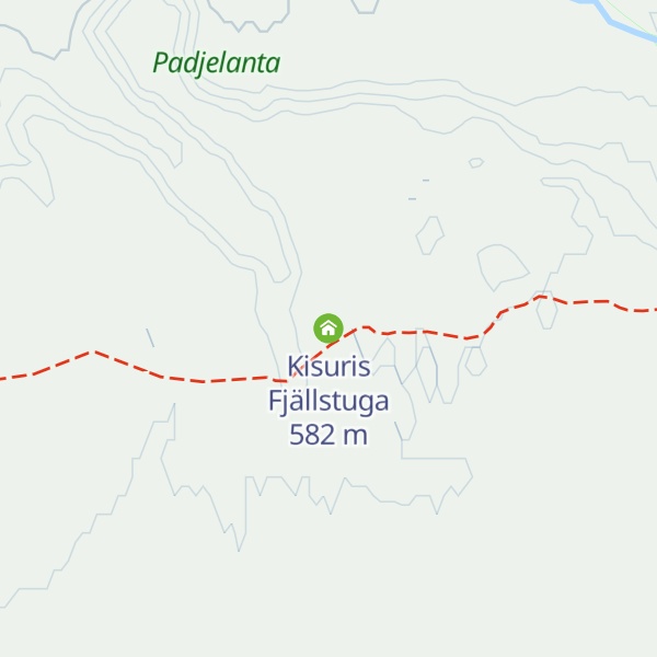 Map of Kisuris Fjällstuga