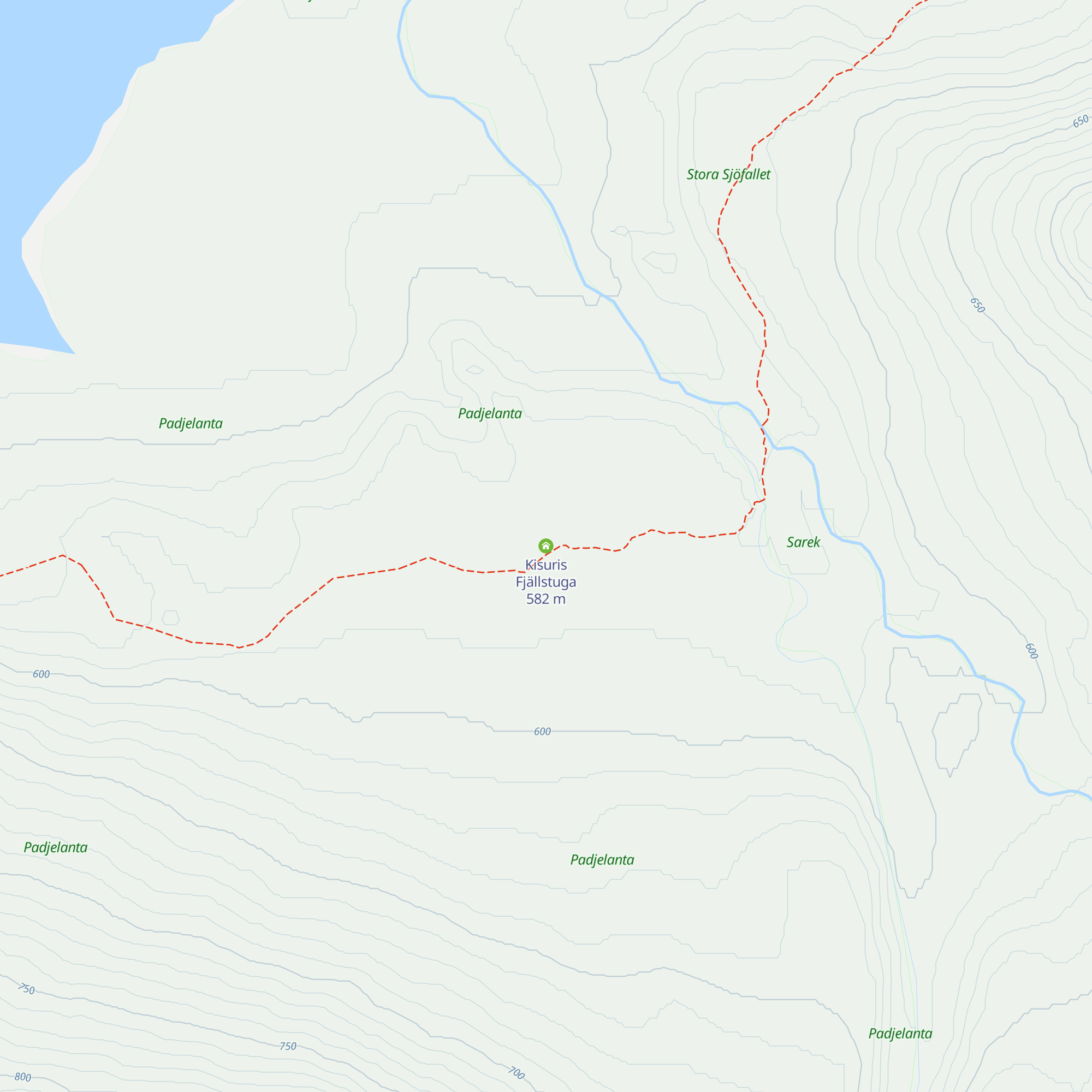 Kisuris Fjällstuga map