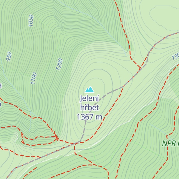 Map of Jelení hřbet