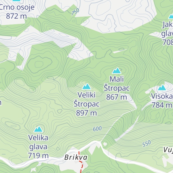 Map of Veliki Štropac