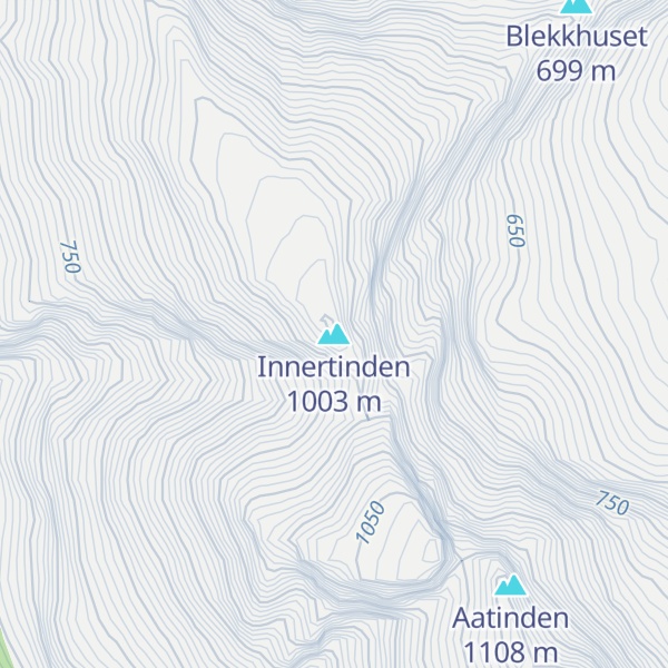 Map of Innertinden