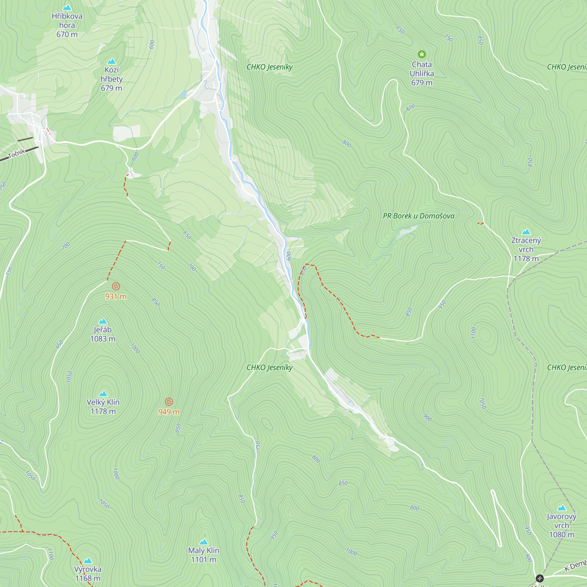 Chata Na Mlýně map