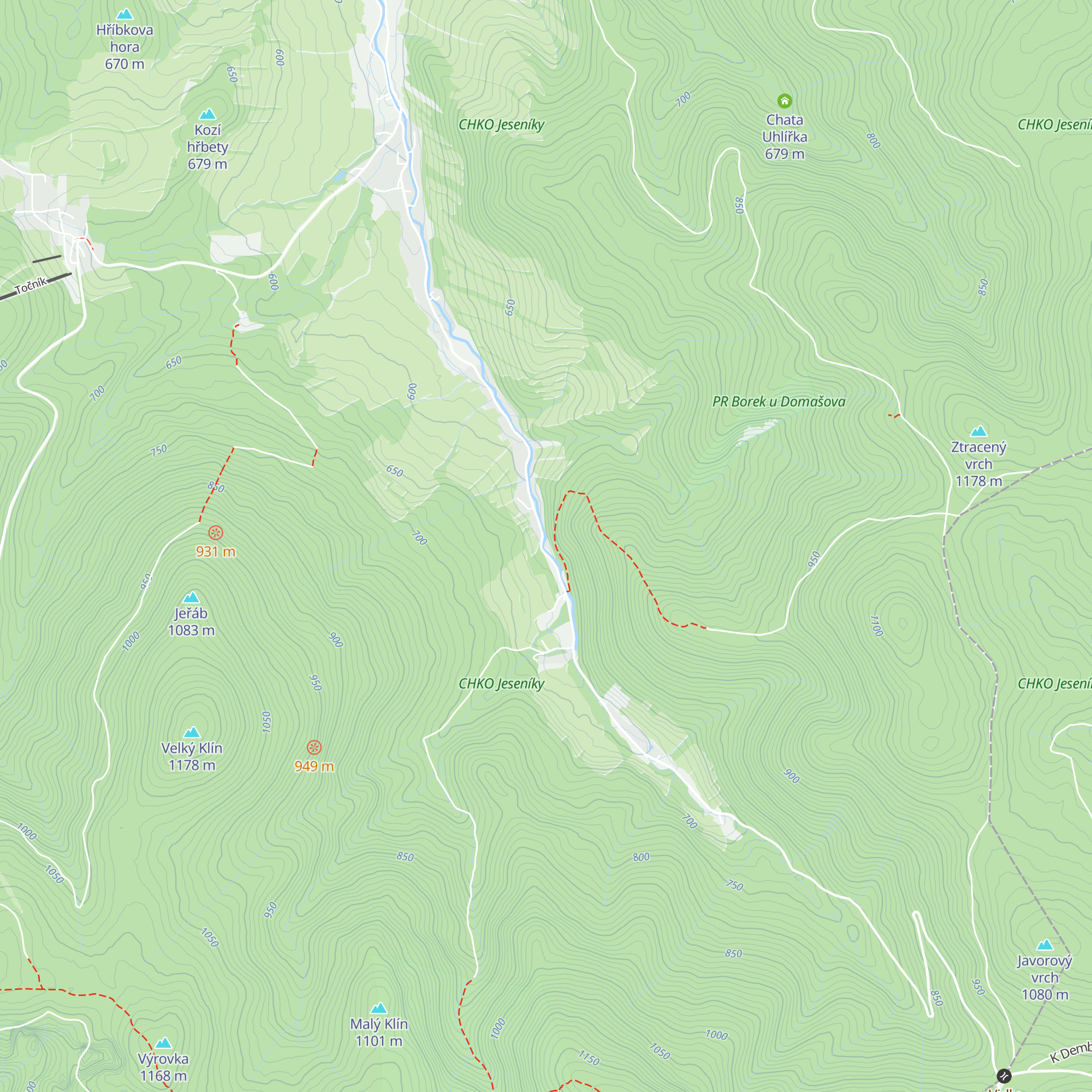 Chata Na Mlýně map