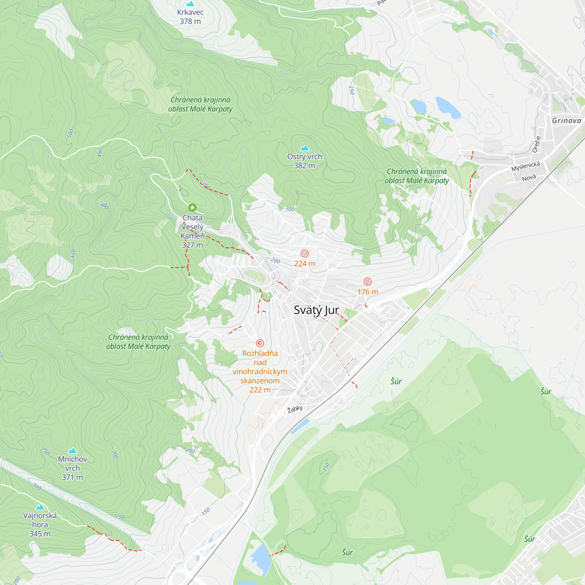 Info Centrum Svätý Jur map