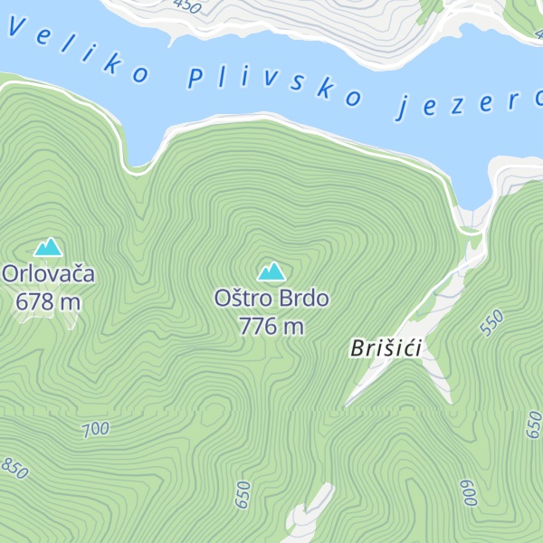 Map of Oštro Brdo
