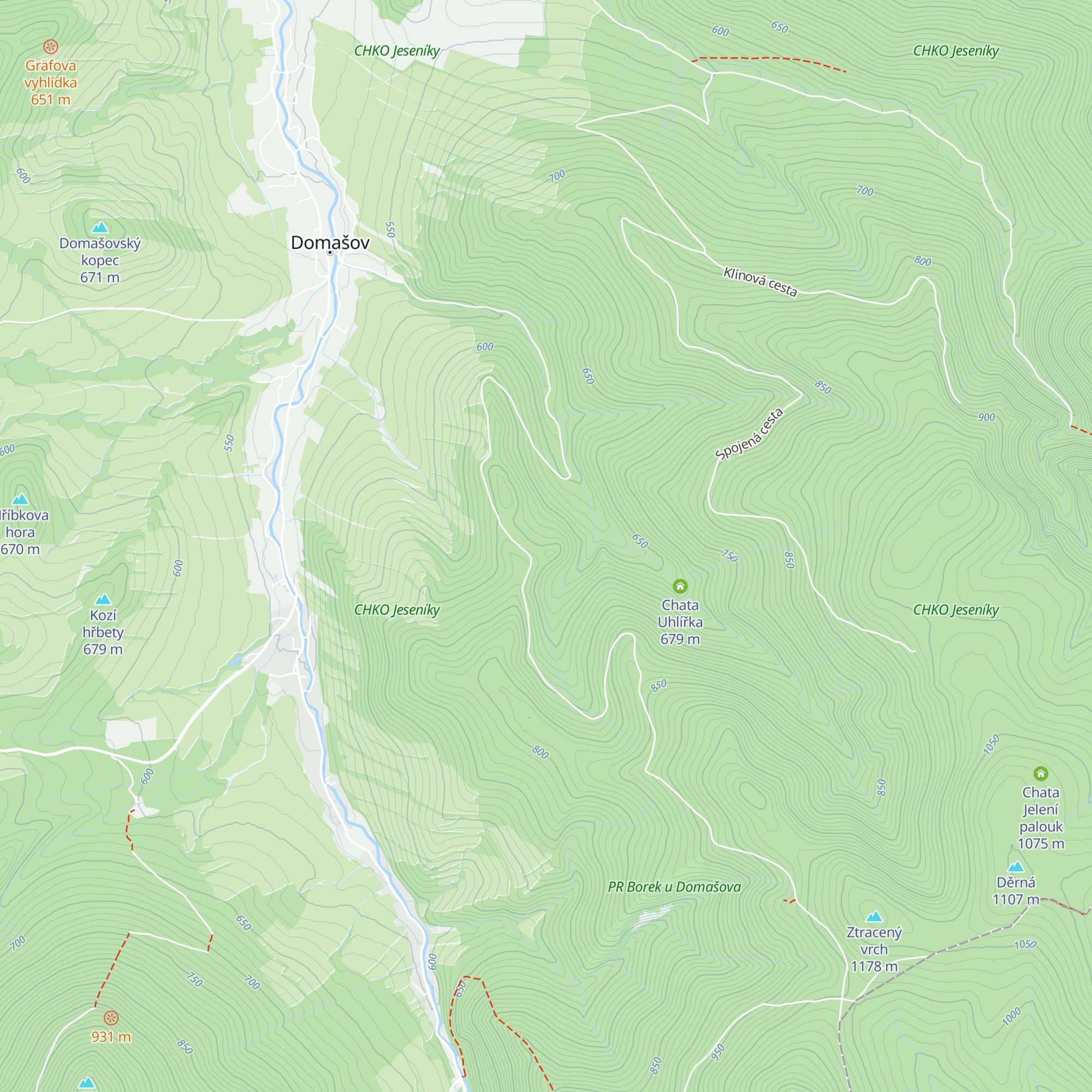 Chata Sýkorka map