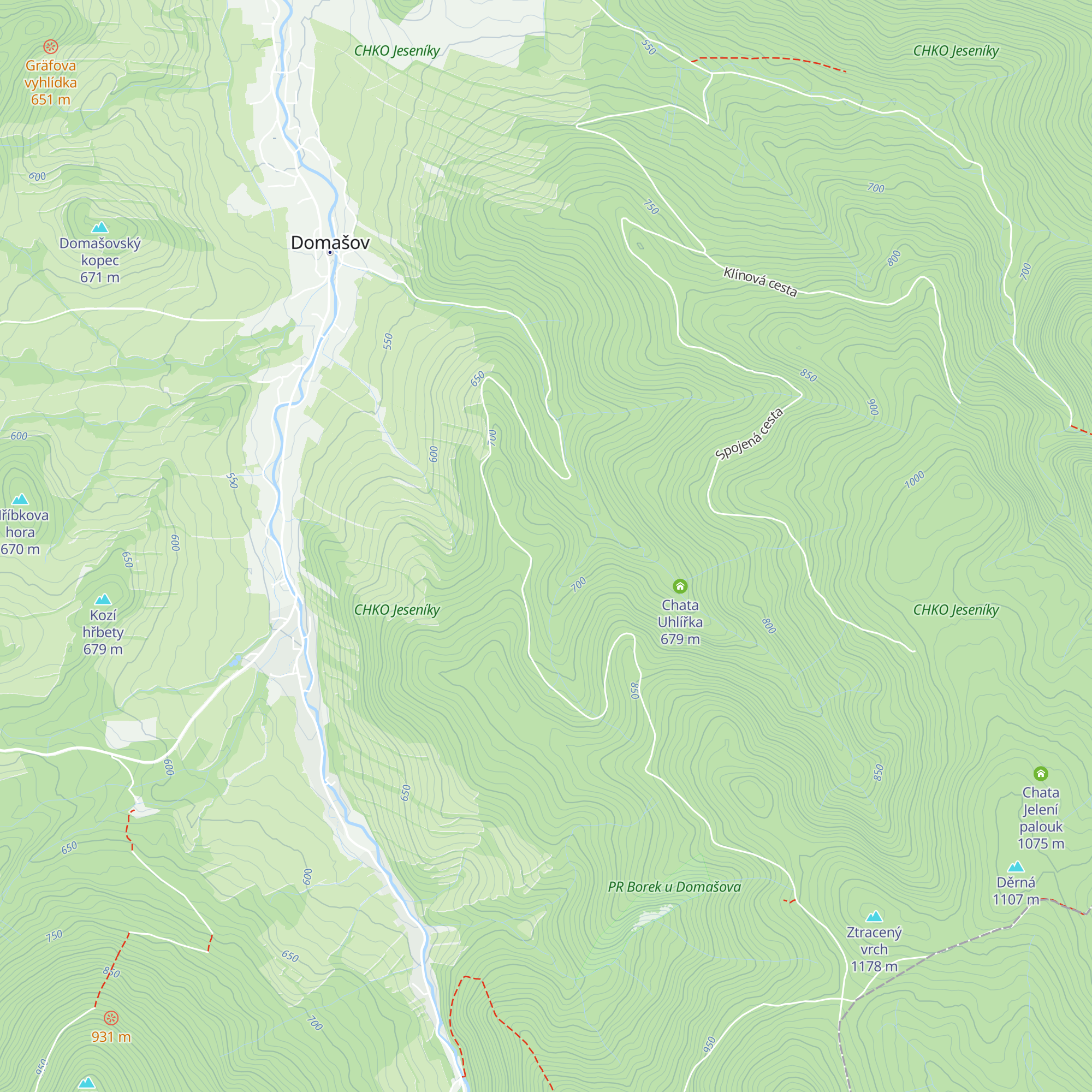 Chata Sýkorka map