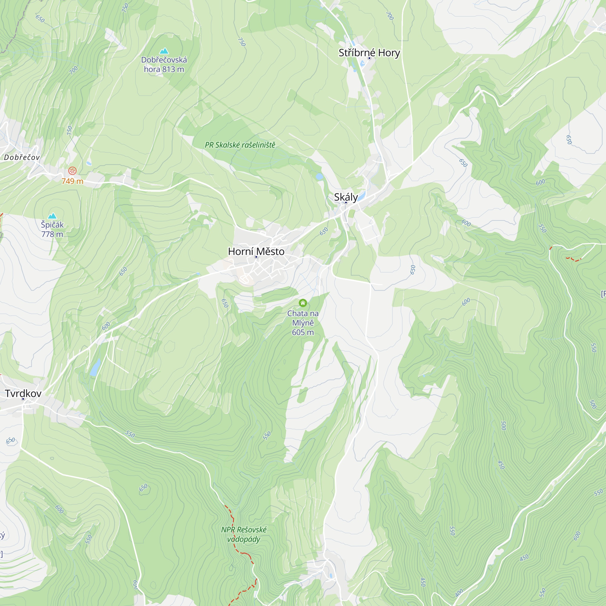 Chata na Mlýně map