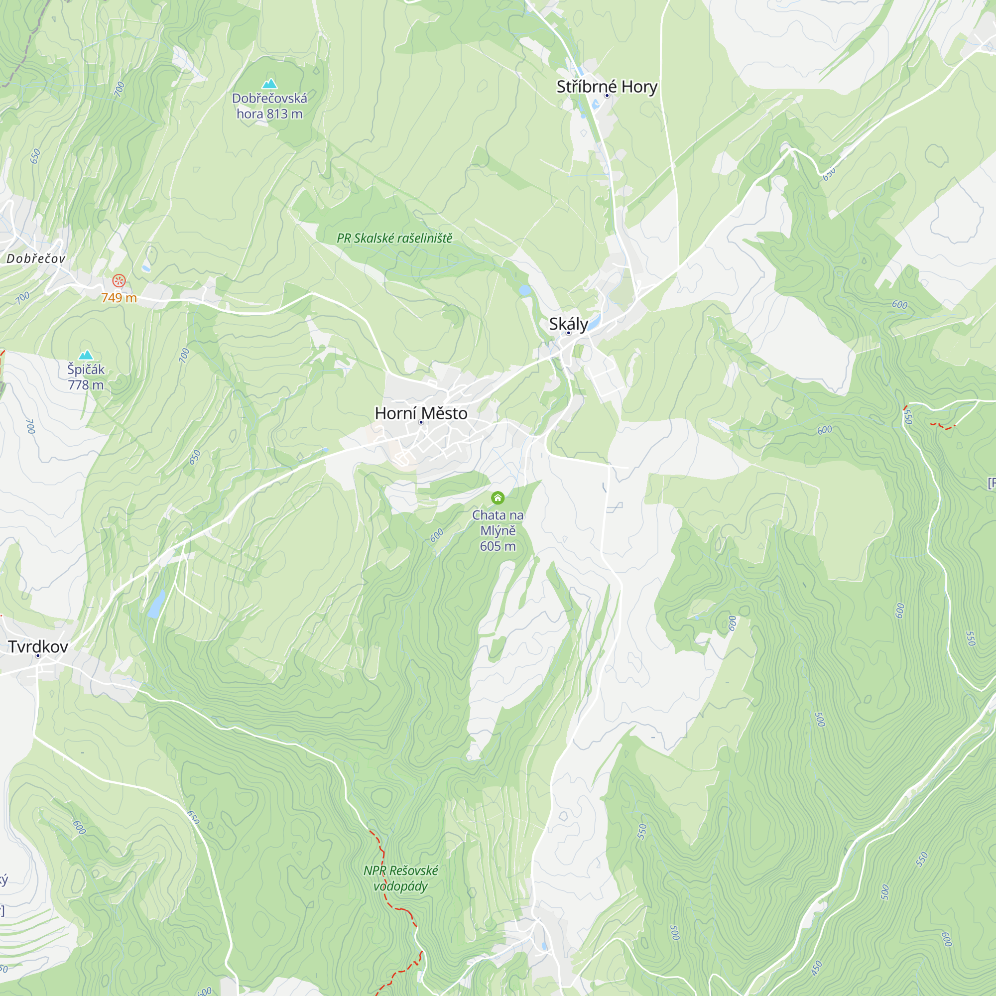 Chata na Mlýně map