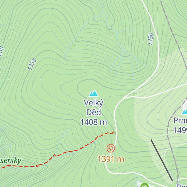 Map of Velký Děd