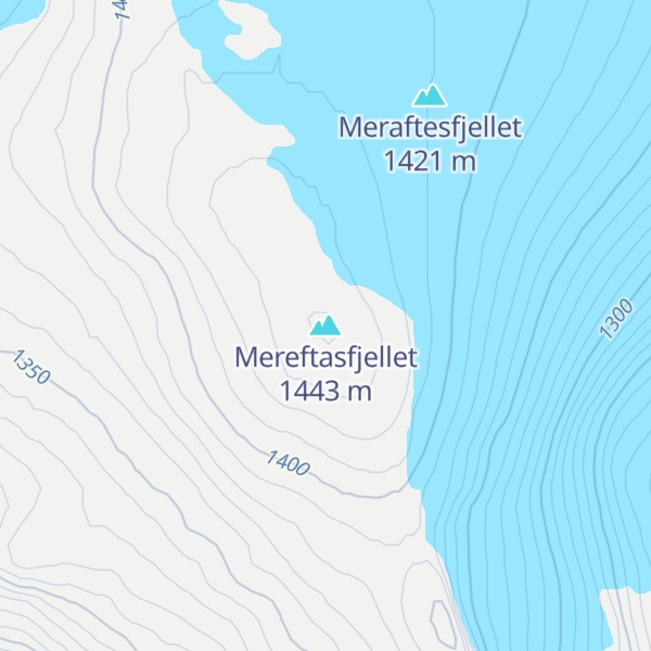 Map of Mereftasfjellet