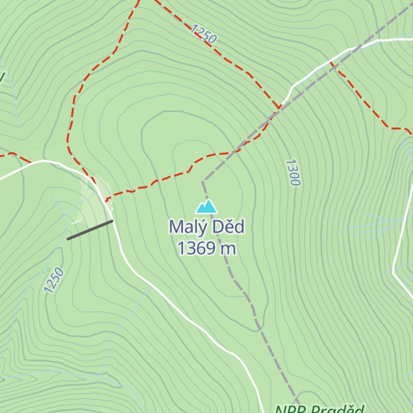 Map of Malý Děd