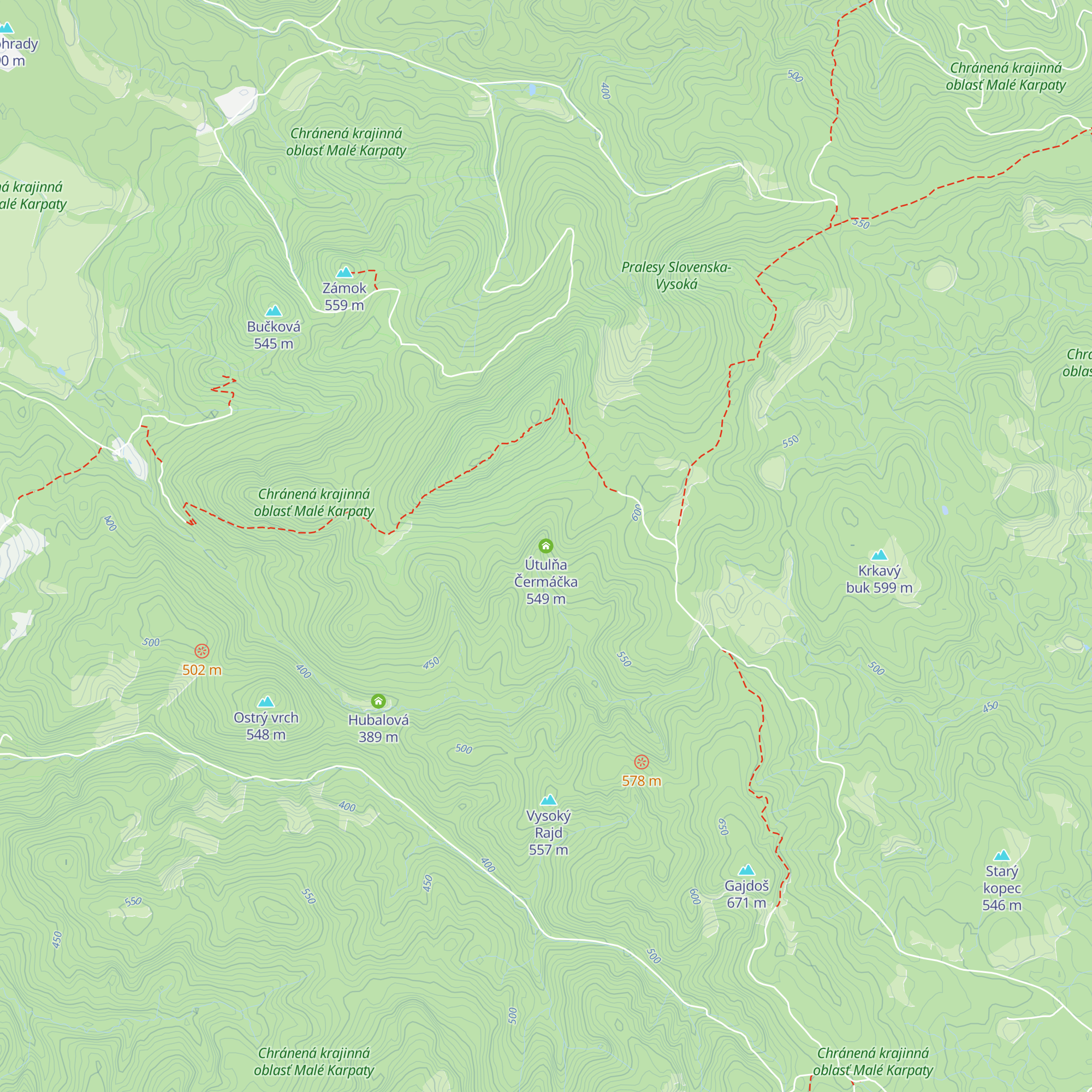 Útulňa Čermáčka map