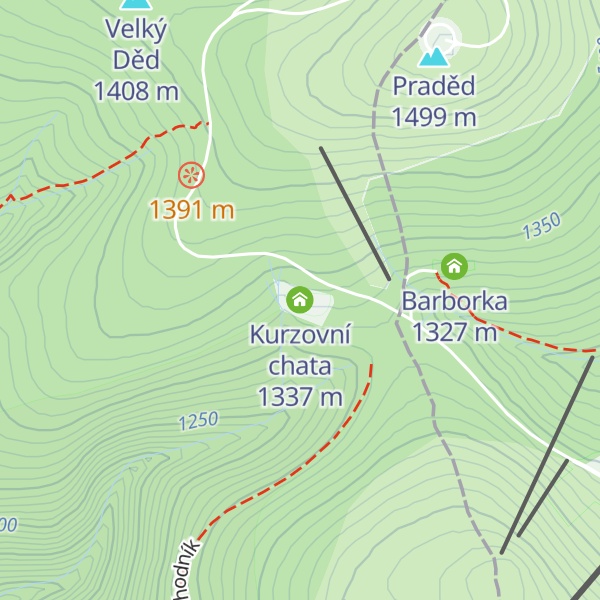 Map of Kurzovní chata